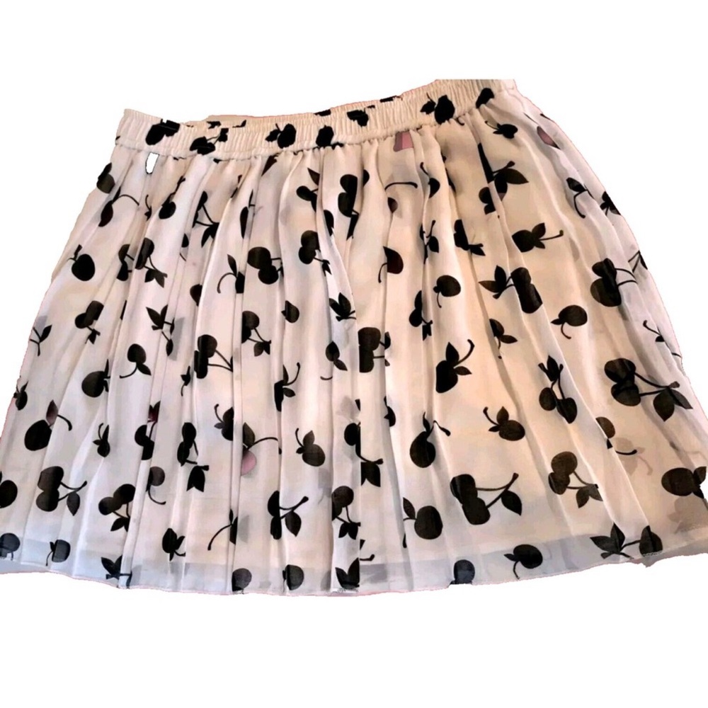 ASOS Cherry Pleated Polka Dot Skirt | 12